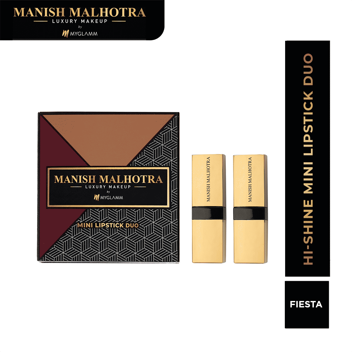 Buy MyGlamm Manish Malhotra Fiesta Hi Shine Mini Lipstick SetA 3 gm - Purplle