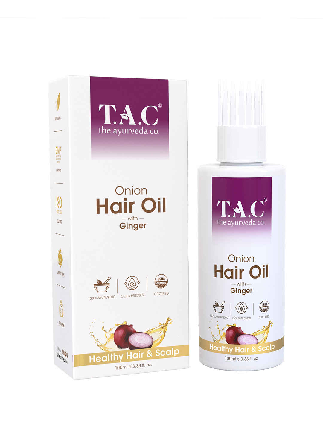 Buy TAC - The Ayurveda Co - Onion Hair Oil With Ginger 10 ml - Purplle