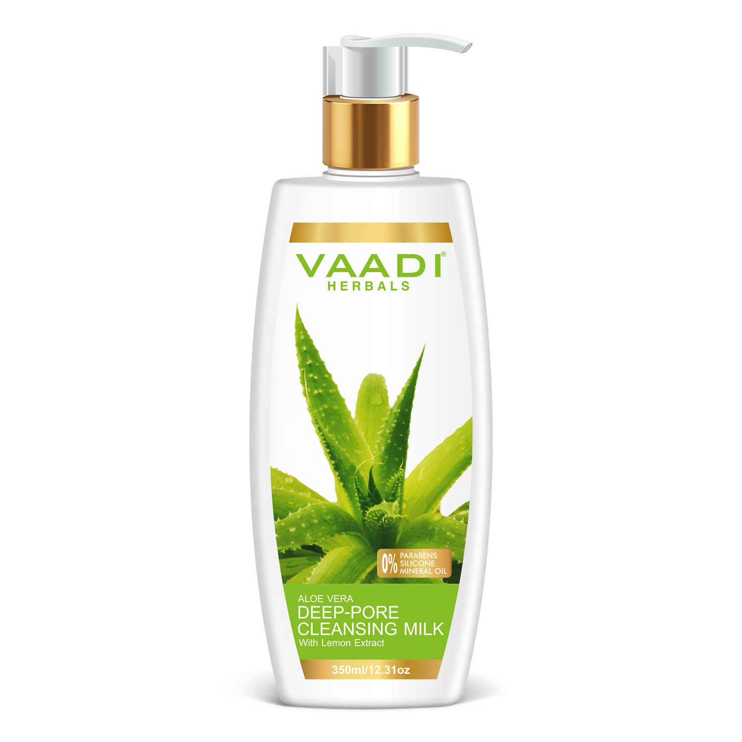 Buy Vaadi Herbals Aloevera Deep Pore Cleansing Milk With Lemon Extract (350 ml) - Purplle