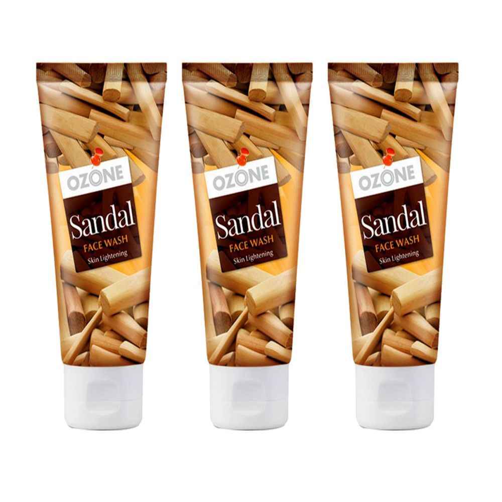 Buy Ozone Sandal Face Wash 100 ML - Pack of 3 - Purplle