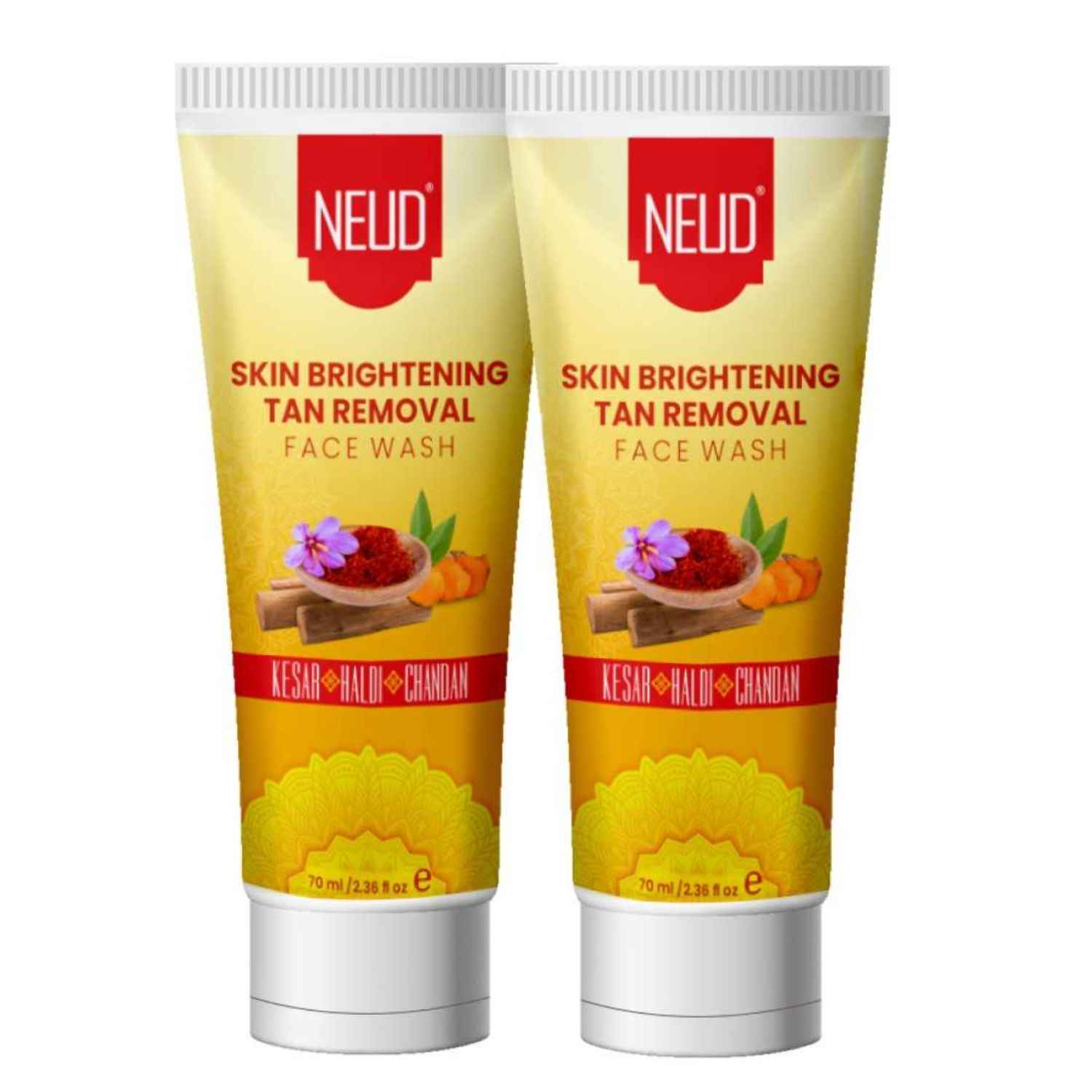 Buy NEUD Skin Brightening Tan Removal Face Wash for Men and Women - 2 Packs (70ml Each) - Purplle