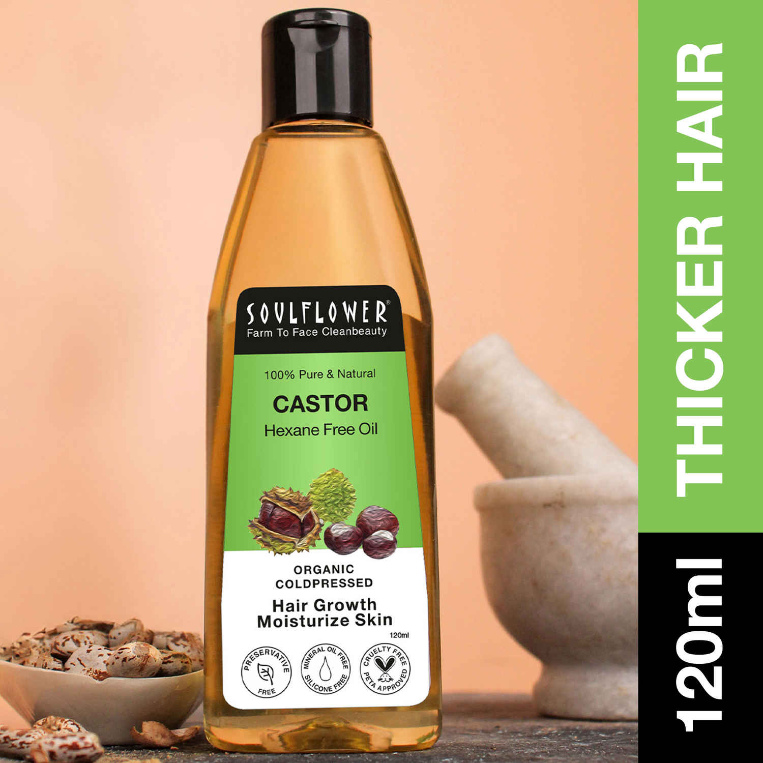 Buy Soulflower Cold Pressed Castor Oil 120 ml - Purplle