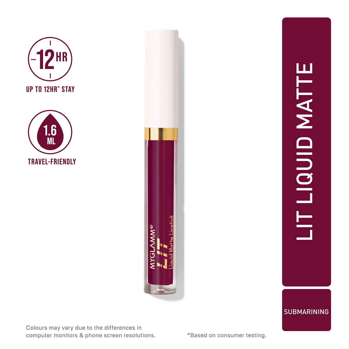 Buy MyGlamm LIT Liquid Matte Lipstick - Submarining - 1.6 ml - Purplle