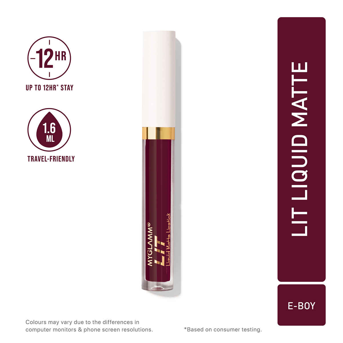 Buy MyGlamm LIT Liquid Matte Lipstick - E-Boy - 1.6 ml - Purplle