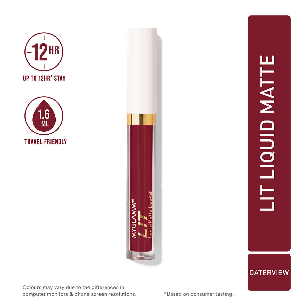 Buy MyGlamm LIT Liquid Matte Lipstick - Daterview - 1.6 ml - Purplle