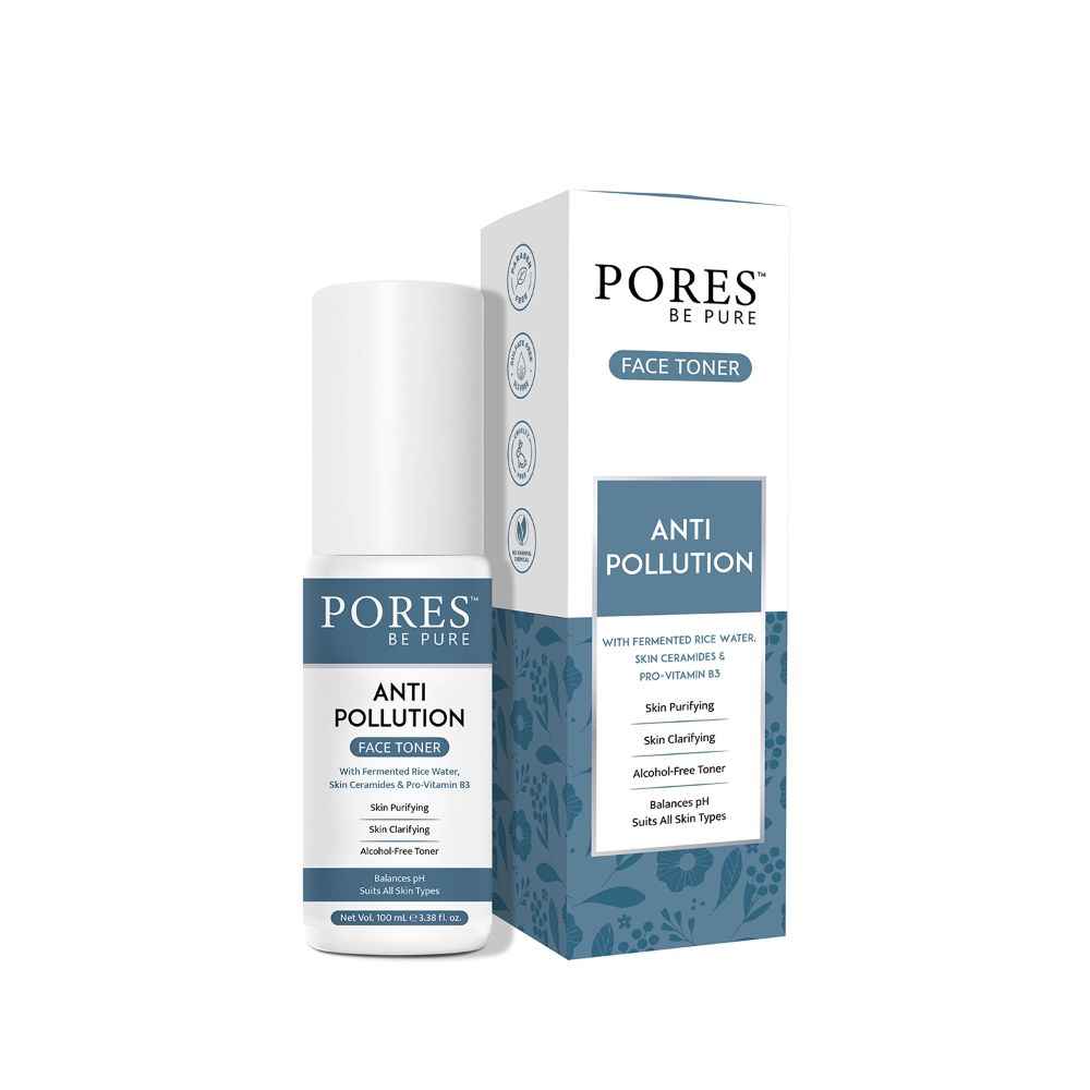 Buy PORES Be Pure Anti-Pollution Face Toner Pore Tightening Toner with Fermented Rice Water Skin Ceramides and Pro Vitamin B3 Balances pH Suits All Skin Types Alcohol Free – 100ml - Purplle