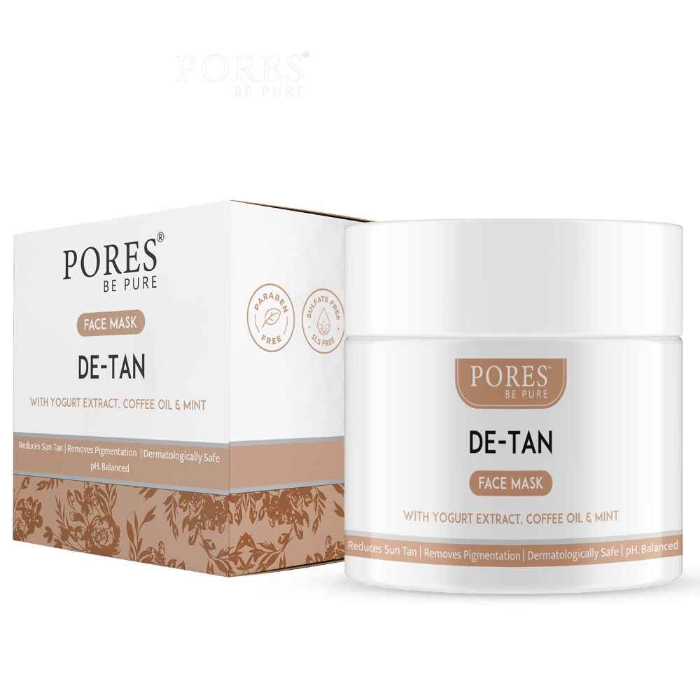 Buy PORES Be Pure De-Tan Face Mask For Radiant Glow, Remove Pigmentation | Tan Removal Face Pack For ALL Skin Types - 100 G - Purplle