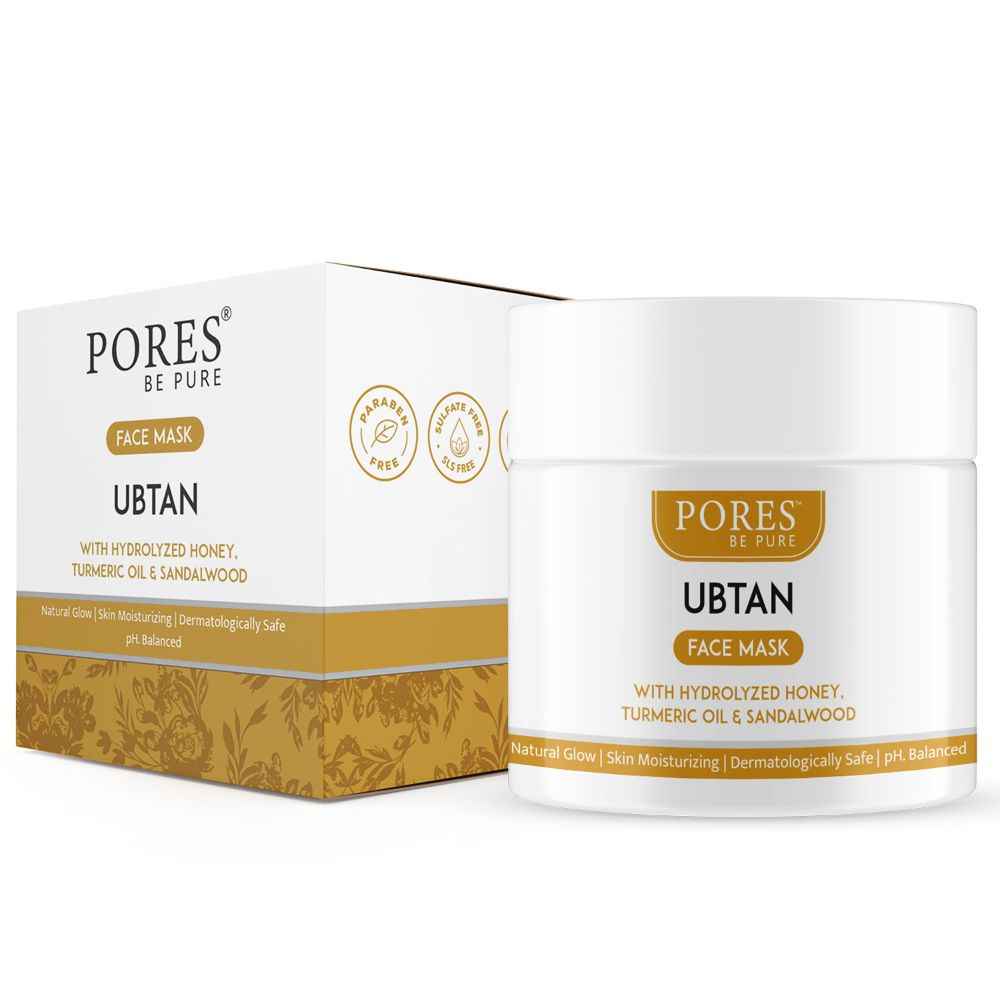 Buy PORES Be Pure Ubtan Face Mask With Hydrolysed Honey, Turmeric Oil & Sandalwood for Glowing Skin, Brightening Skin for Women Men - 100 gm - Purplle