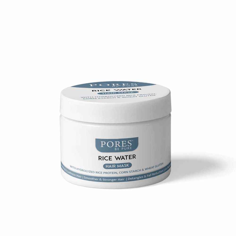 Buy PORES Be Pure Rice Water Hair Mask With Hydrolysed Rice Protein, Corn Starch & Wheat Gluten for Strong & Tangle Free Hairs | Soft, Smooth & Shiny Masque For Women & Men | Chemical Free - 200 gm - Purplle