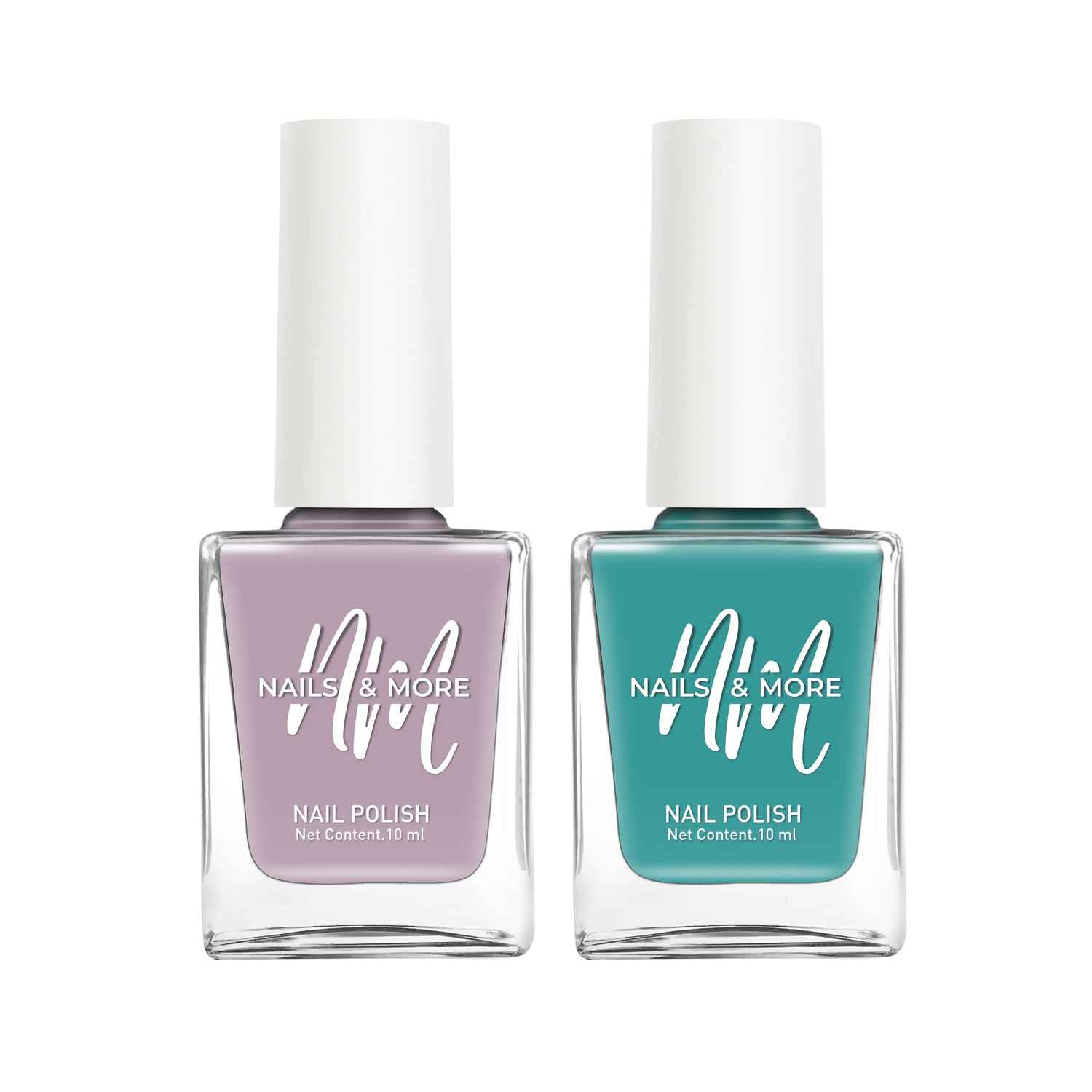 Buy NAILS & MORE: Enhance Your Style with Long Lasting in Gray Violet - Turquoise Green Pack of 2 - Purplle
