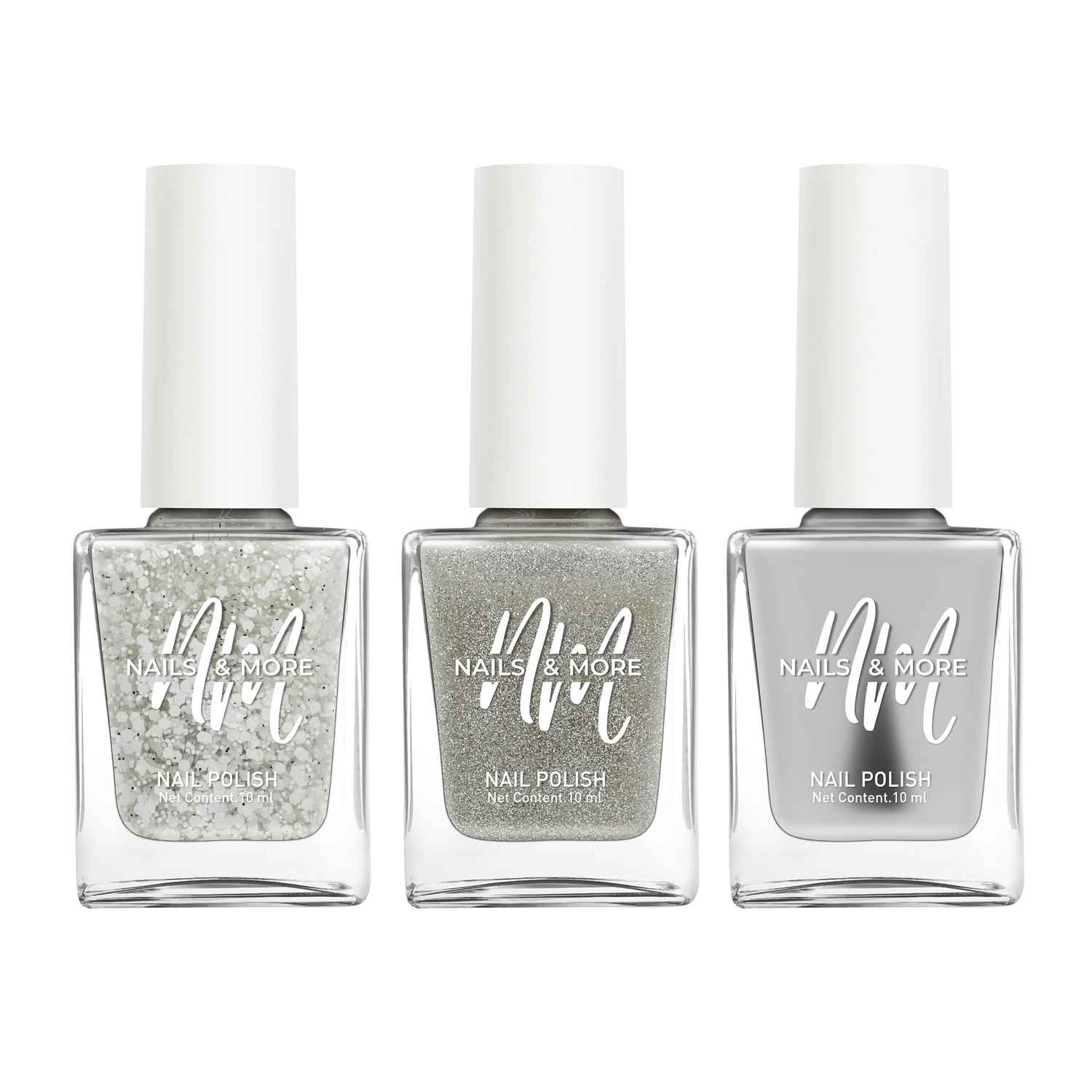 Buy Nails&More Enhance Your Style with Long Lasting in HV - HD Glitted RL - Top Coat Matte Set of 3 - Purplle