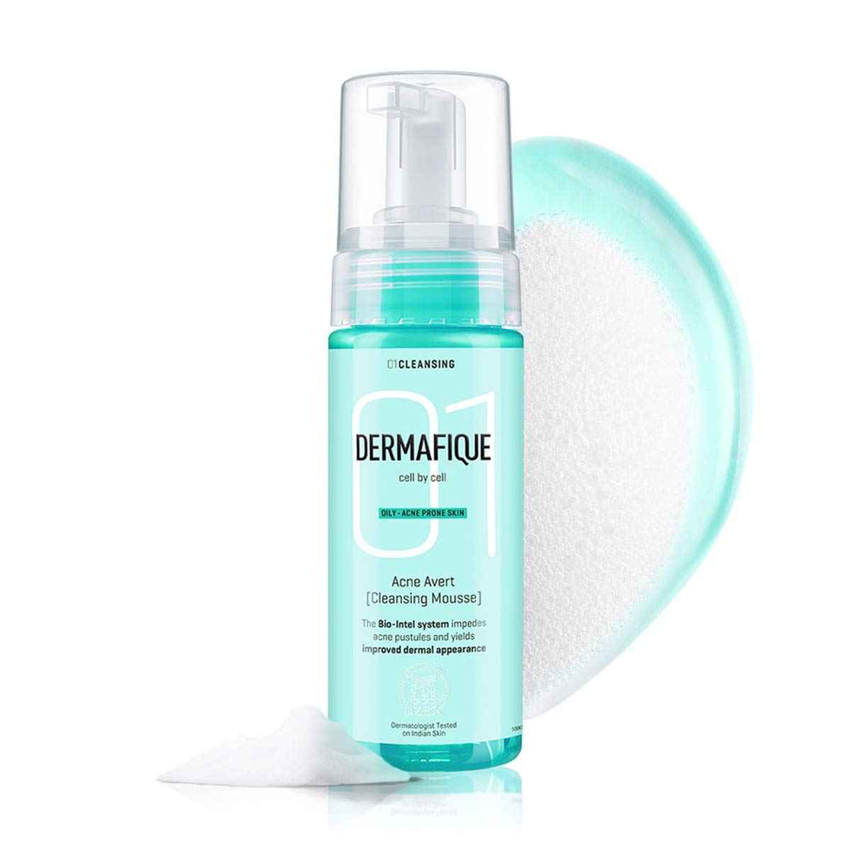 Buy Dermafique Acne Avert Foaming Mousse a€“ 150 ml, Reduction in Acne Lesions in 2 Weeks*, Face Wash with Instant Oil Control & Salycilic Acid - Purplle