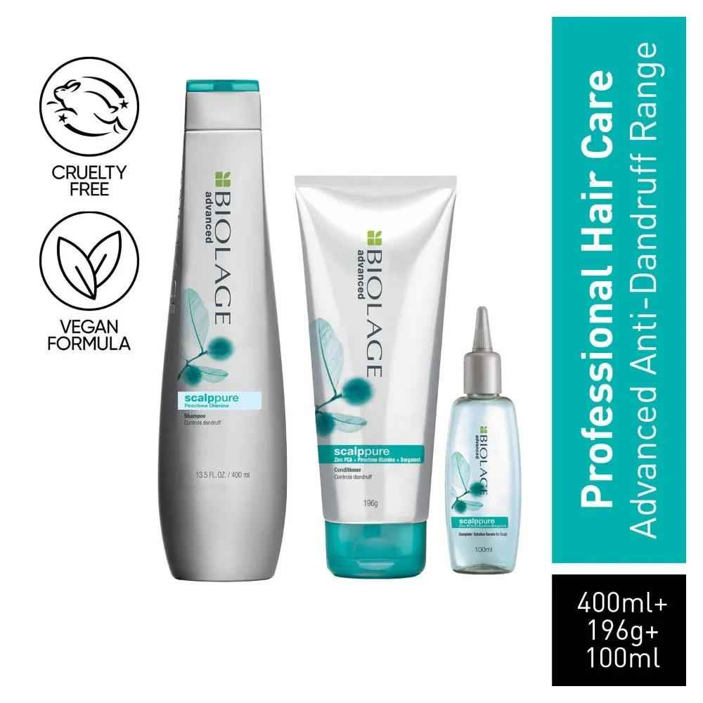 Buy Biolage Scalppure Shampoo + Conditioner+Serum(400 ml+196gm+60 ml)|For Dandruff Control|For Men & Women - Purplle