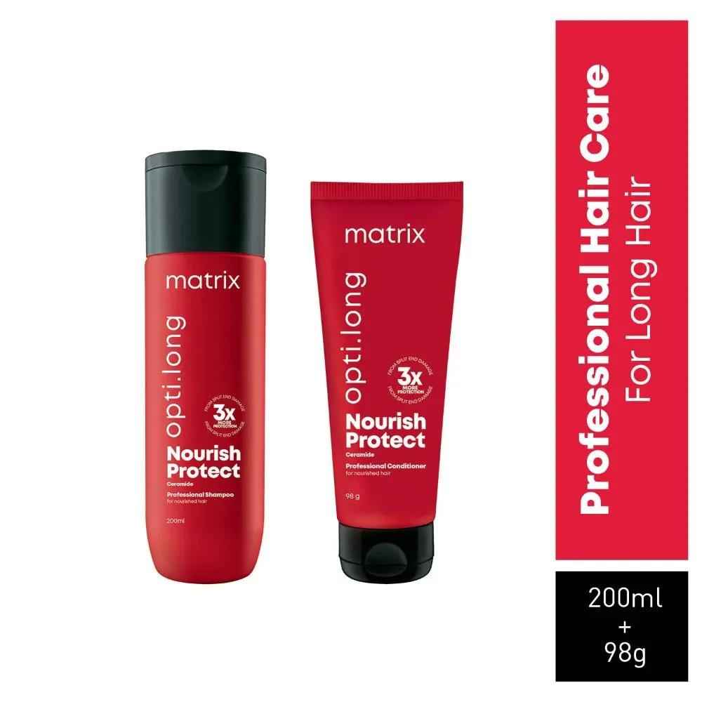 Buy Matrix Opti Long Nourish Protect Nourishing Shampoo Ceramide + Combo of Opti Long Professional Conditioner (200ml + 98 gm)|For Healthy, Long Hair - Purplle