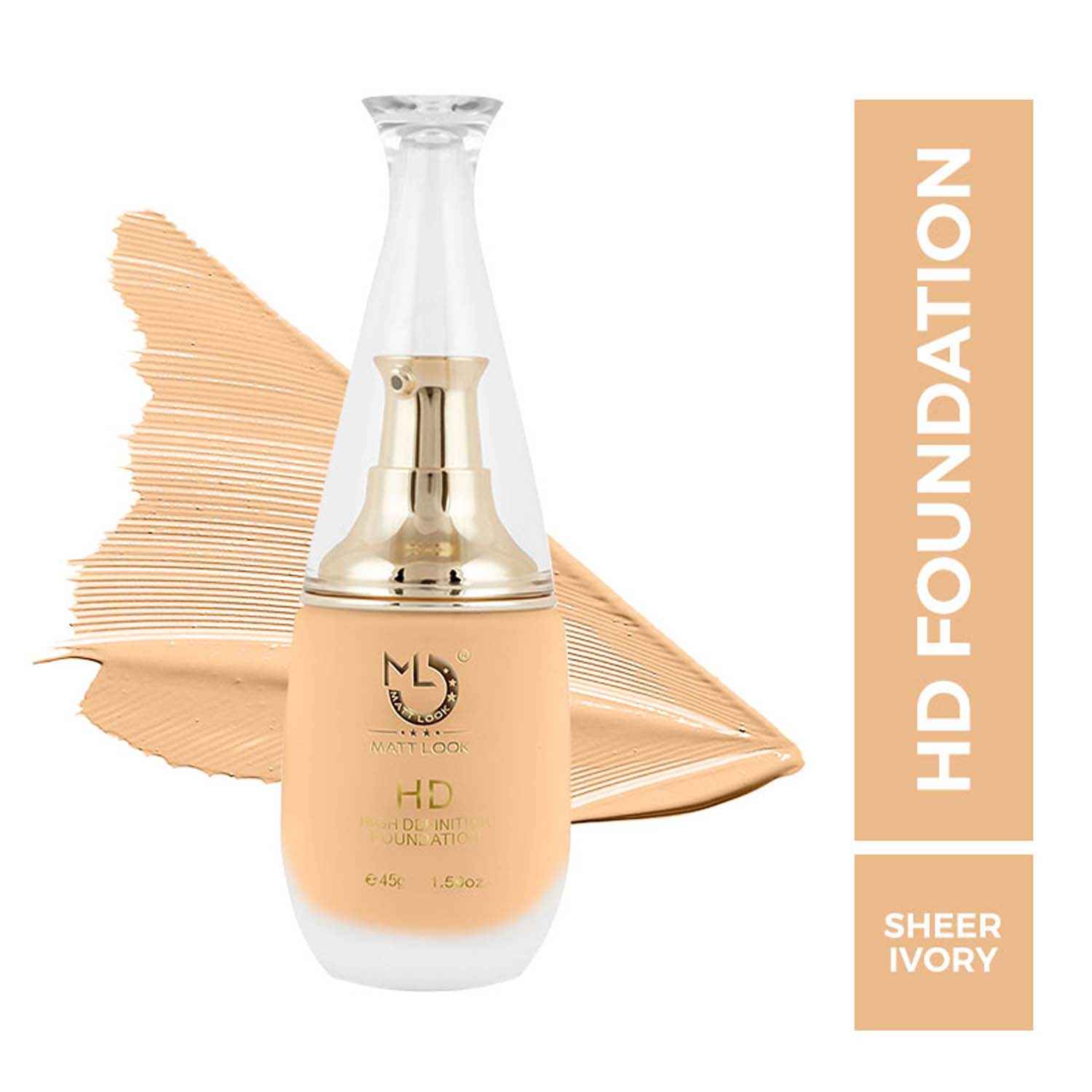 Buy Mattlook High Definition Foundation Clean with Nude Feeling, Sheer Ivory (45 gm) - Purplle