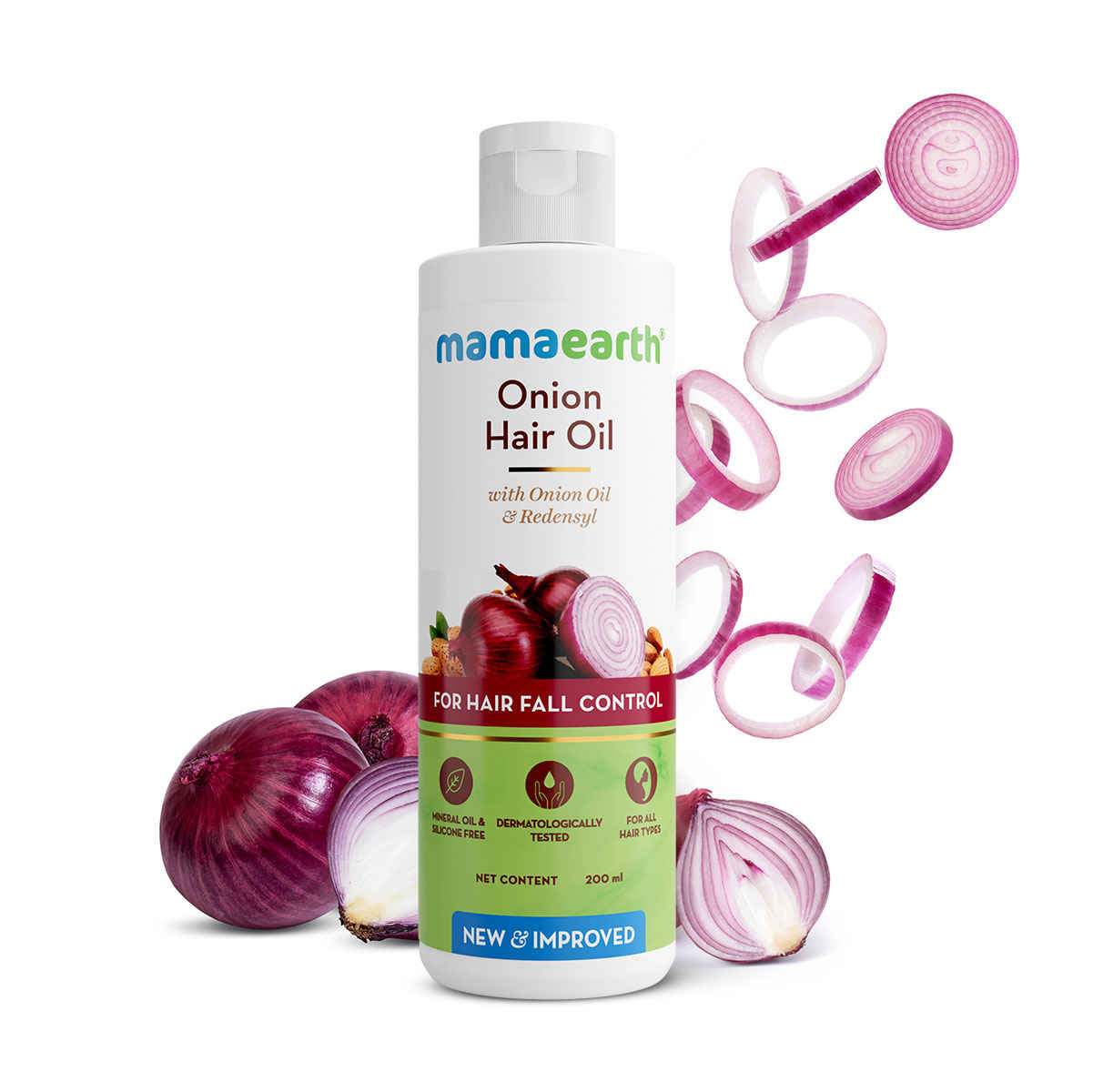 Buy Mamaearth Onion Hair Oil with Onion & Redensyl for Hair Fall Control - 200 ml - Purplle