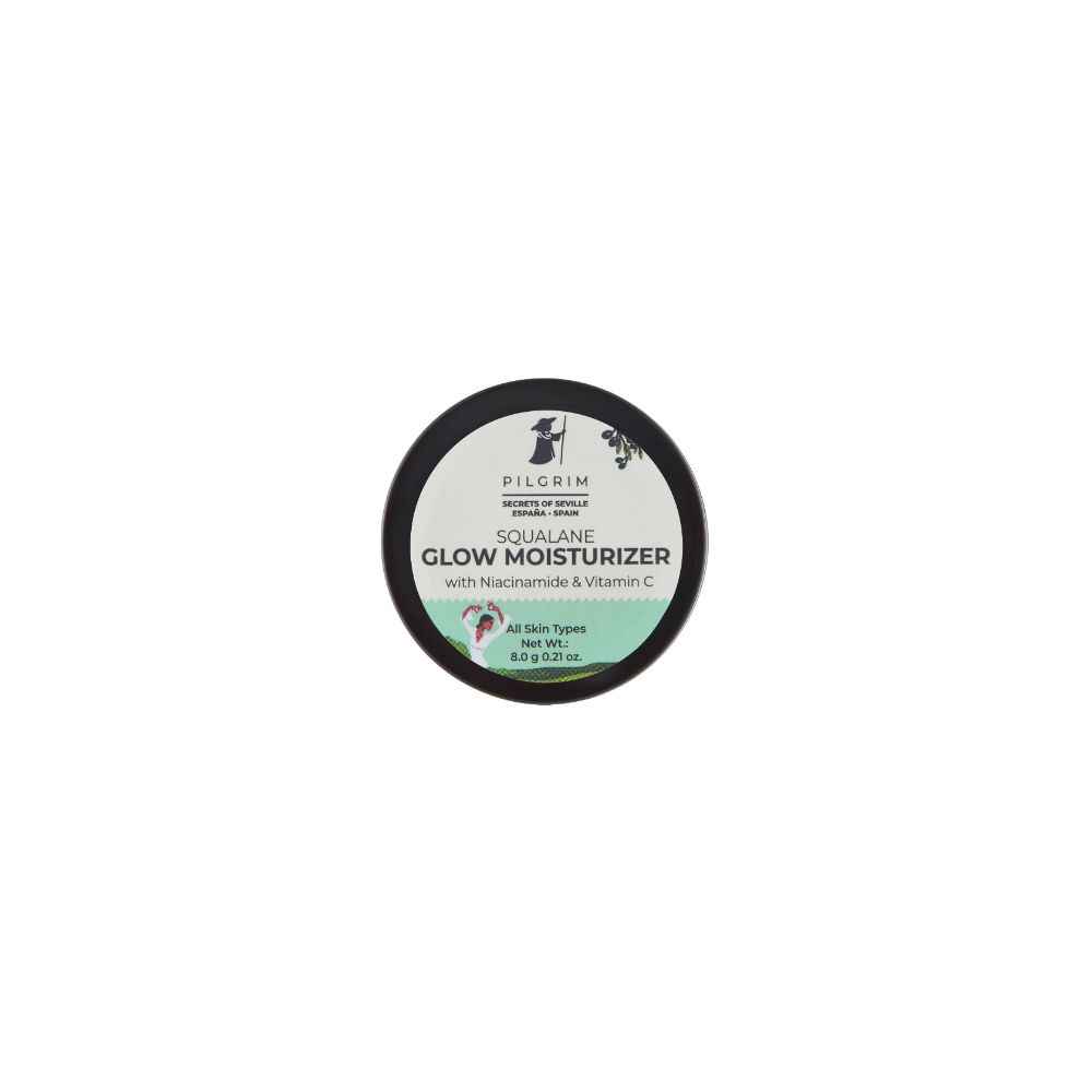 Buy Pilgrim Mini Squalane Glow Moisturizer with Niacinamide & Vitamin C for Dry Skin, Dark Spots, Fine Line, Wrinkle and Hydration | Men & Women | For All Skin Types | (8 gm) - Purplle