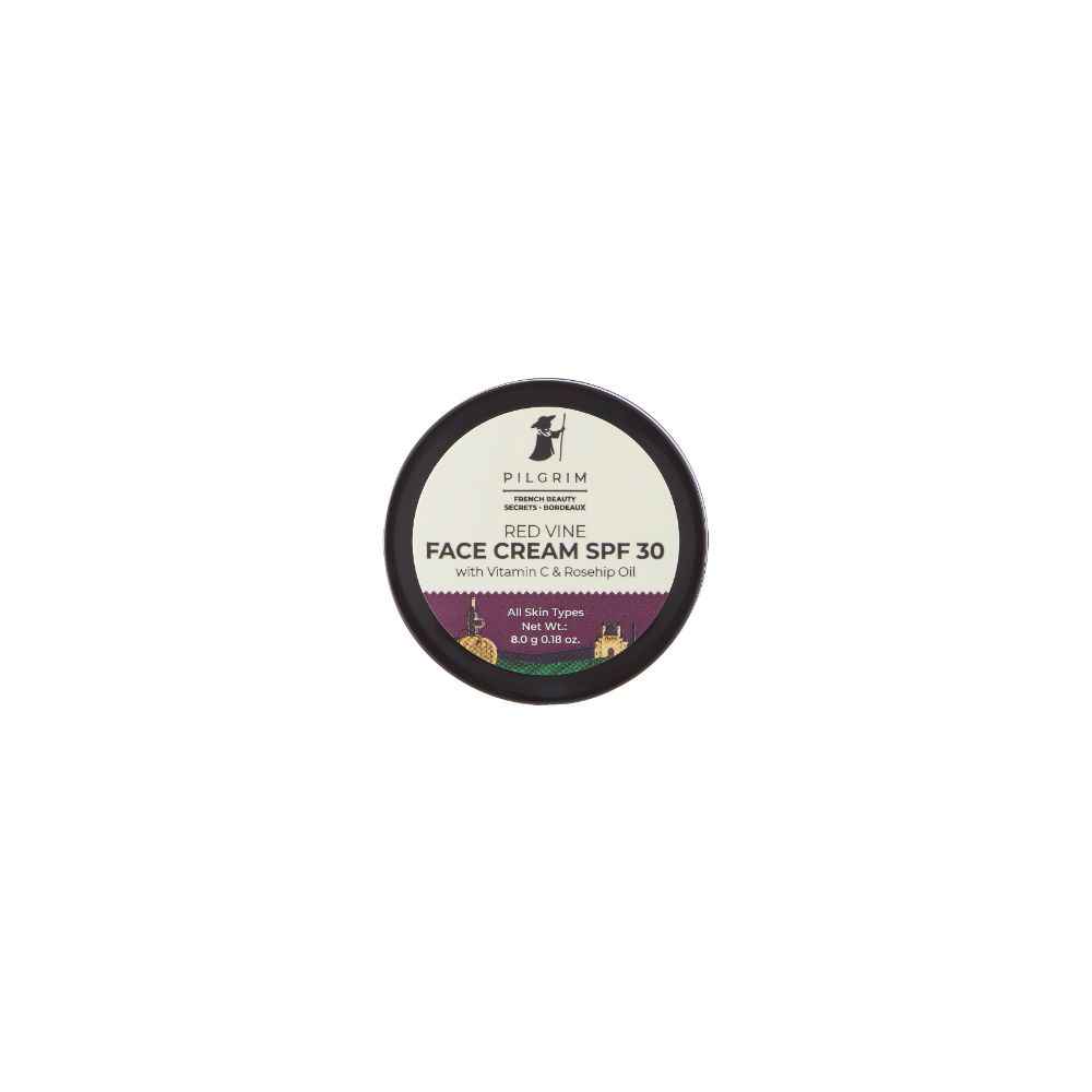 Buy Pilgrim Mini Red Vine Face Cream with SPF 30 with Vitamin C and Rosehip Oil for Anti-Ageing, Sun Protection and Collagen Production | Men & Women | For Skin Types | 8 gm - Purplle