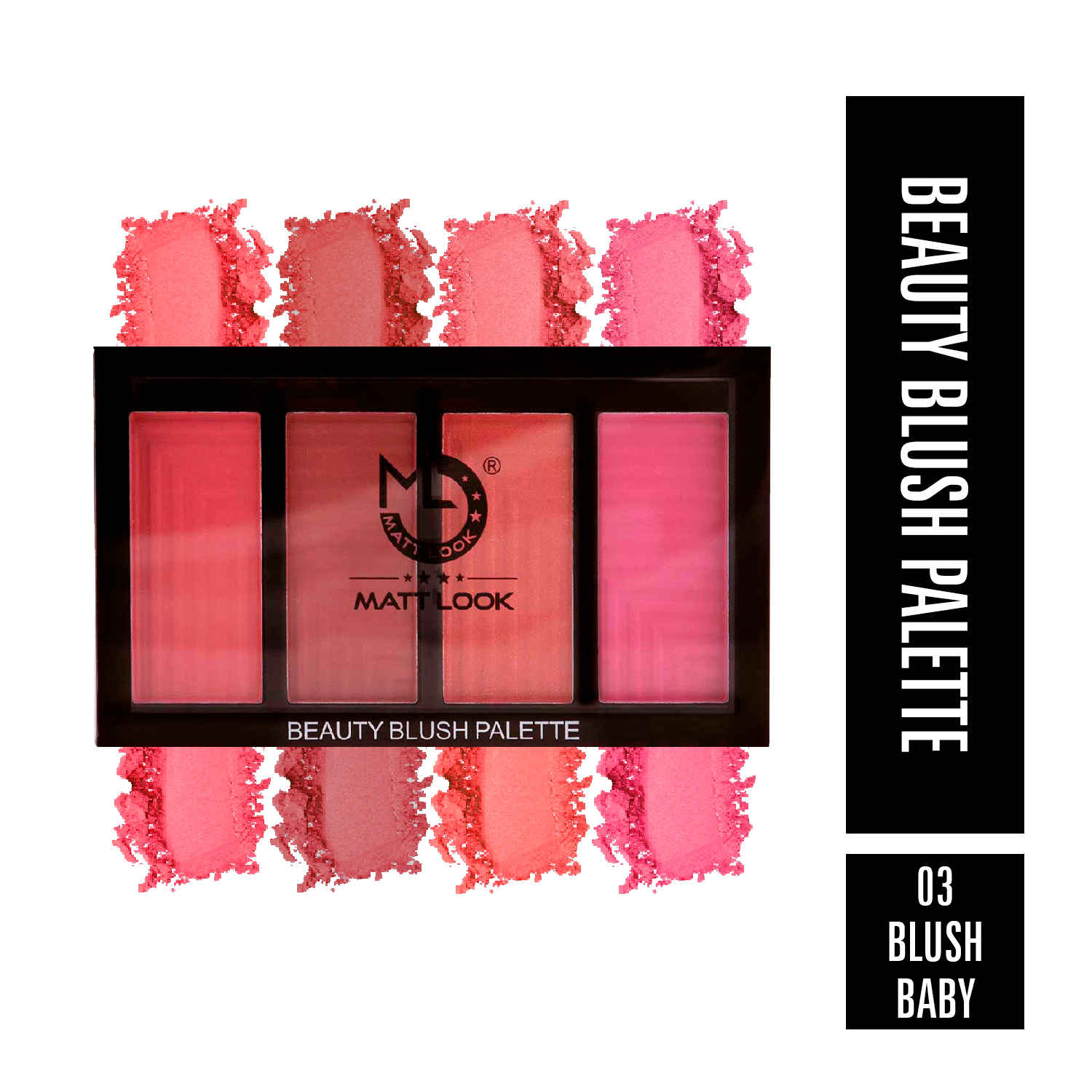 Buy Mattlook Beauty Blush Palette, Face Makeup,Blossom 03A (20 gm) - Purplle