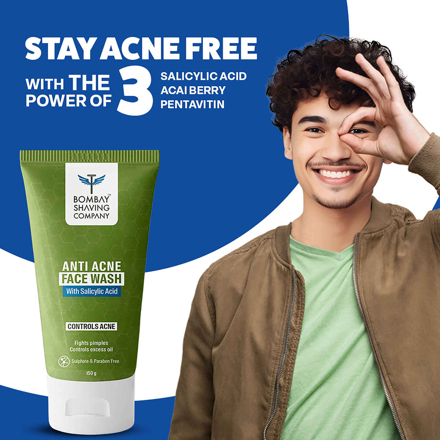 Buy Bombay Shaving Company Anti Acne Face Wash | 150 gm - Purplle