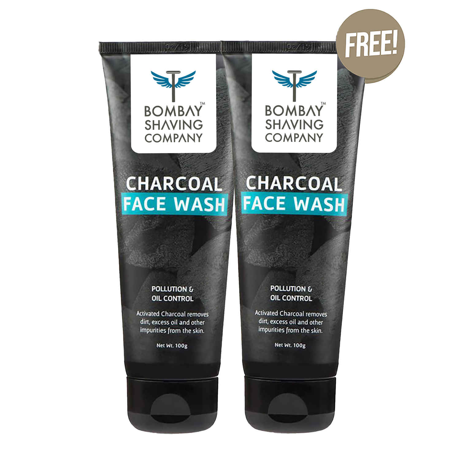 Buy Bombay Shaving Company Charcoal Face Wash 100gm - Buy One Get One - Purplle