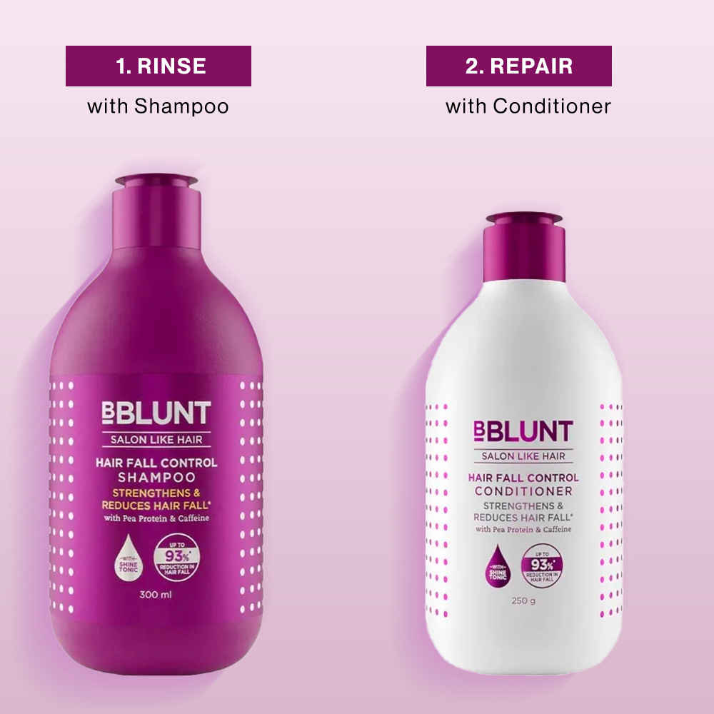 Buy BBLUNT Hair fall Control shampoo (300 ml) & conditioner (250 gm) Combo - Purplle