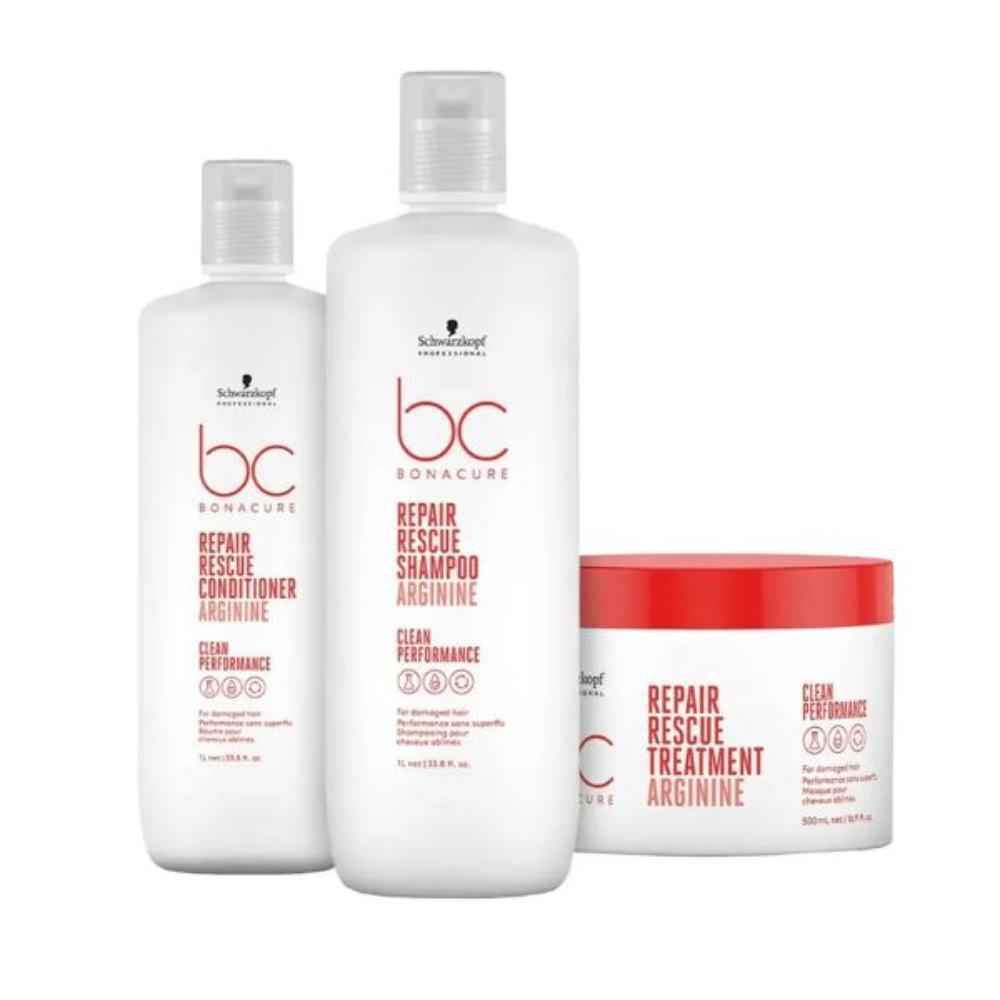 Buy Schwarzkopf Professional Bonacure Repair Rescue with Arginine Shampoo + Conditioner + Mask Combo (1000 ml + 1000 ml+ 500 ml) - Purplle