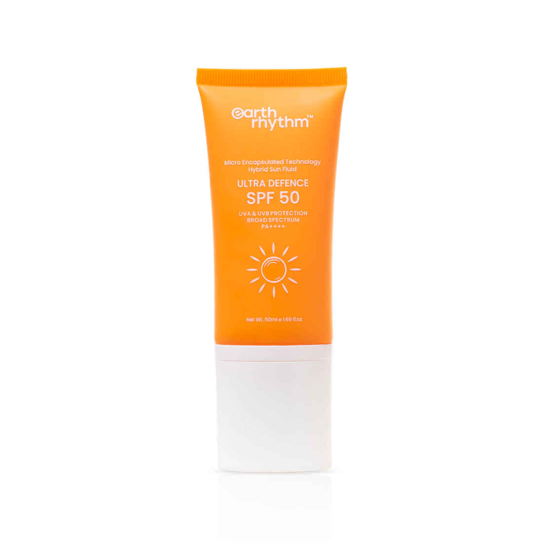 Buy Earth Rhythm Ultra Defence Hybrid Sun Fluid SPF 50 PA+++ (Tube) | UVA UVB Sun Protection, Non Sticky, No Tint | for All Skin Types | Men & Women - 50 ML - Purplle
