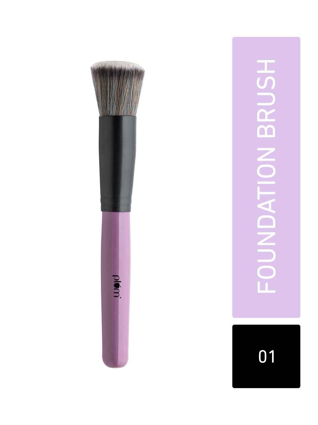Buy Plum Soft Blend Foundation Brush | Ultra-soft Bristles | Flawless Application | Easy Pick-up | 01 - Purplle