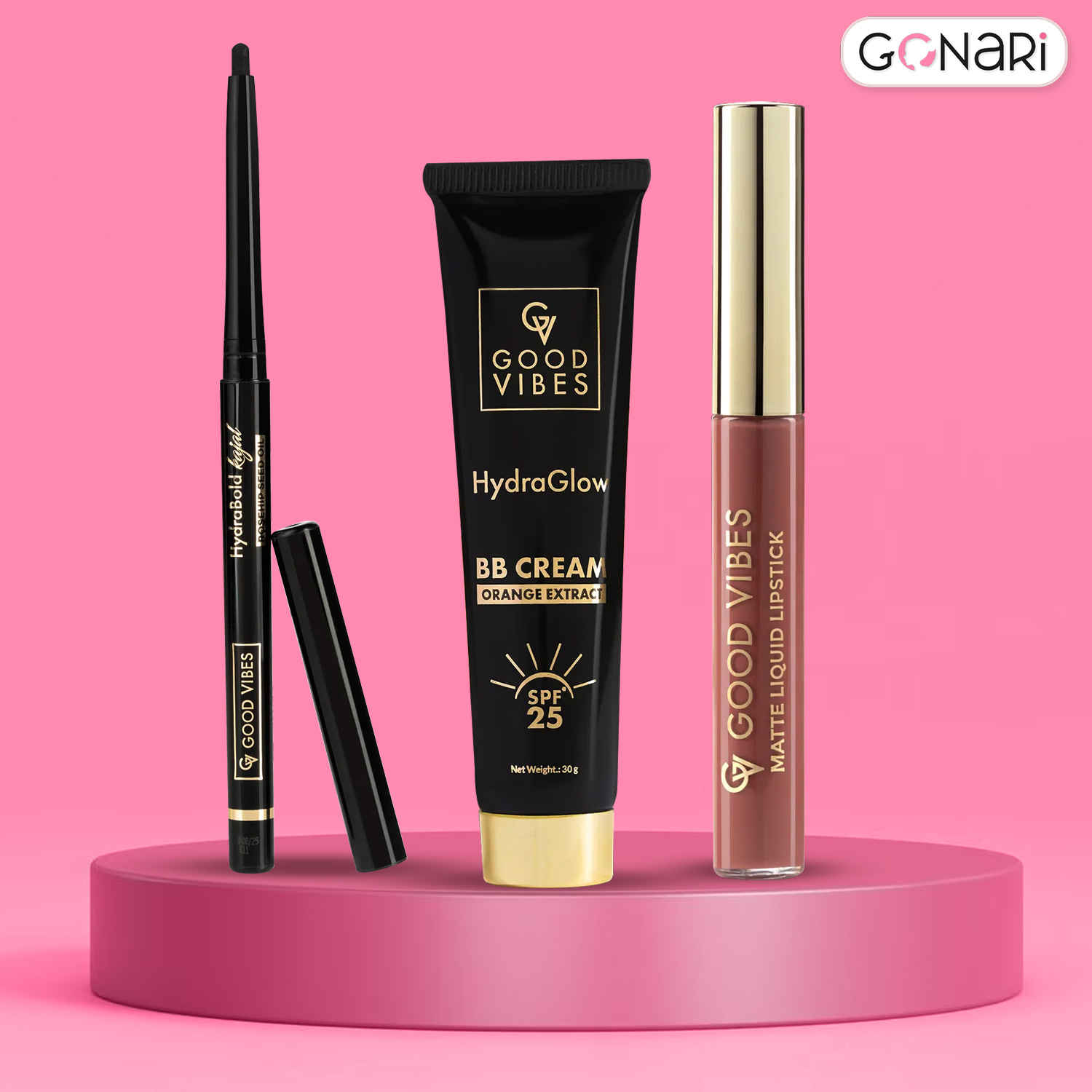 Buy Good VibesMust Have Makeup Kit-Brick Nude Combo of 3 - Purplle