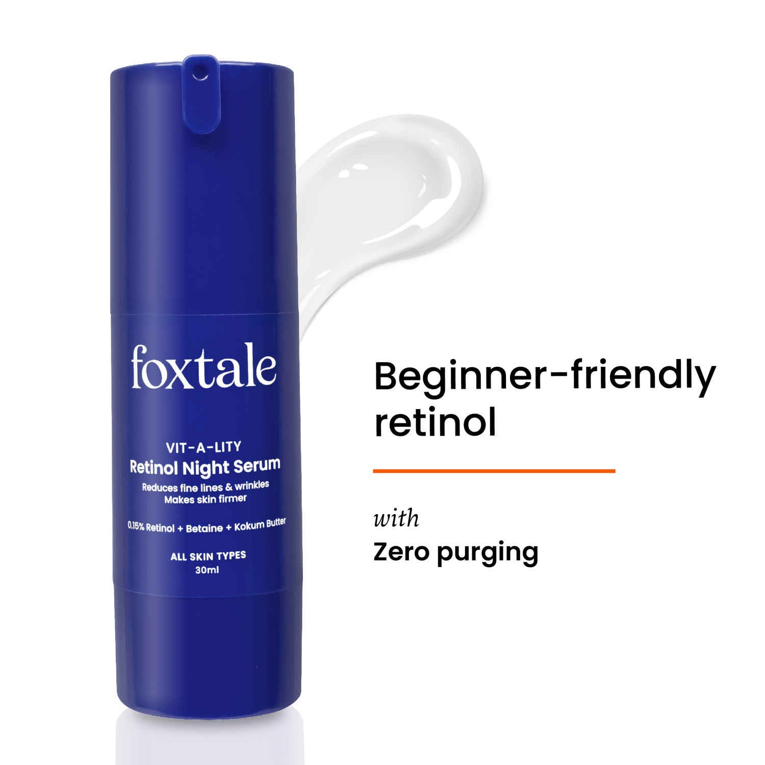 Buy Foxtale Vit-A-Lity 0.15% Encapsulated Retinol Night Serum For Fighting The Signs Of Ageing - 30 ml - Purplle