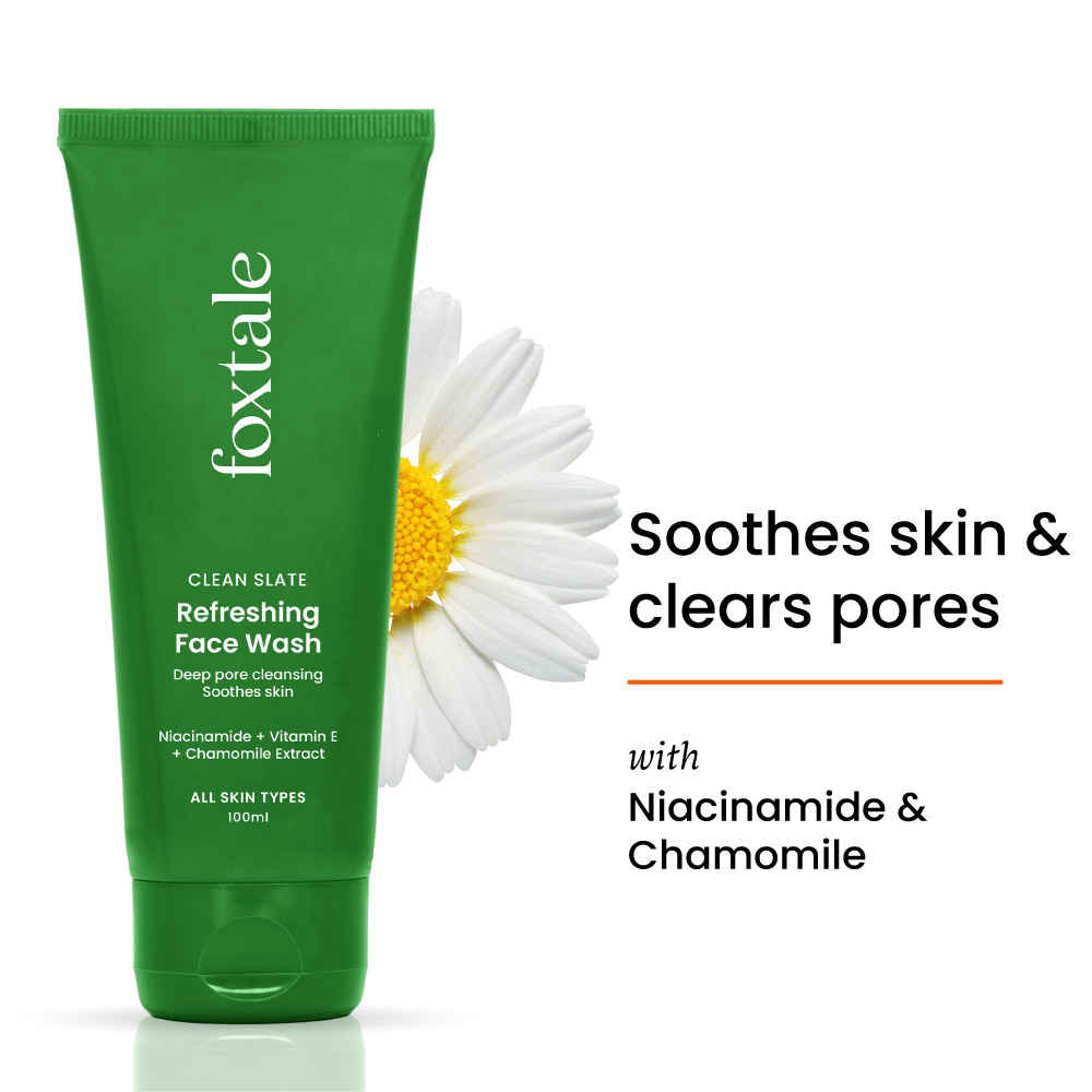 Buy Foxtale Refreshing Face Wash for Deep Cleansing with Niacinamide, Hydrates & Brightens - 100 ml - Purplle
