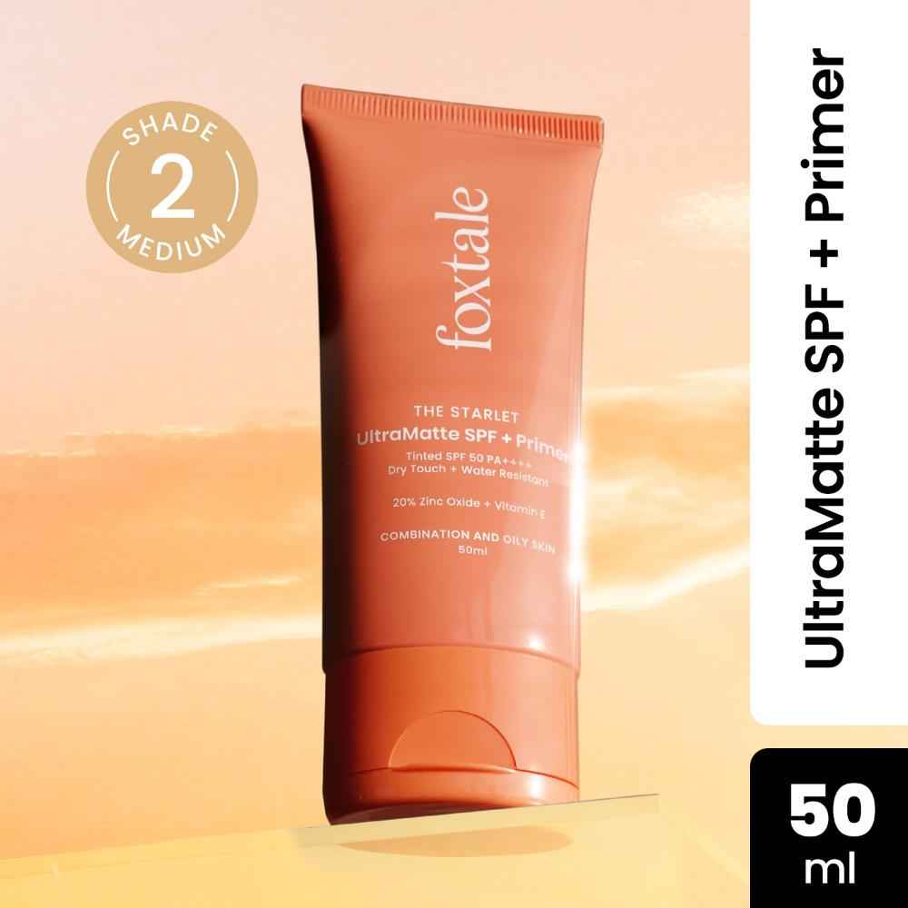 Buy Foxtale Ultra Matte SPF 50 PA++++ & Primer | Shade 2 50 ml - Purplle