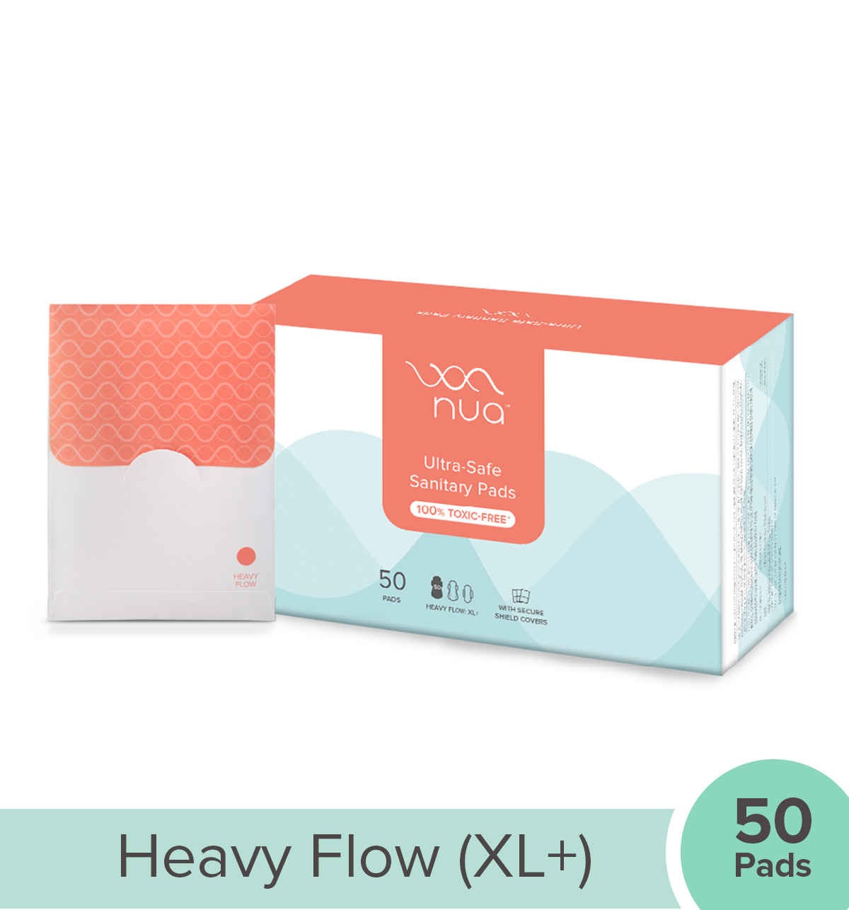 Buy Nua Ultra Thin Sanitary Pads Bulk Packs 50 XL+ Pads|| Zero Toxins || Free Disposal Cover (Pack of 50 Pads) - Purplle