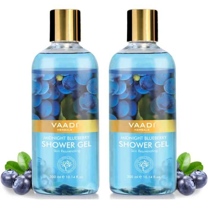Buy Vaadi Herbals Midnight Blueberry Shower Gel Value Pack of 2 (300 ml x 2) - Purplle
