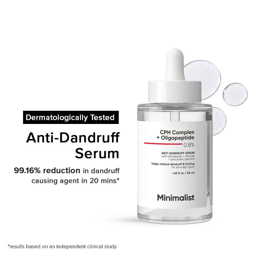 Buy Minimalist CPH Complex+Oligopeptide 0.8% Anti dandruff serum |Treats Dandruff & Itchy Scalp 50 ml - Purplle