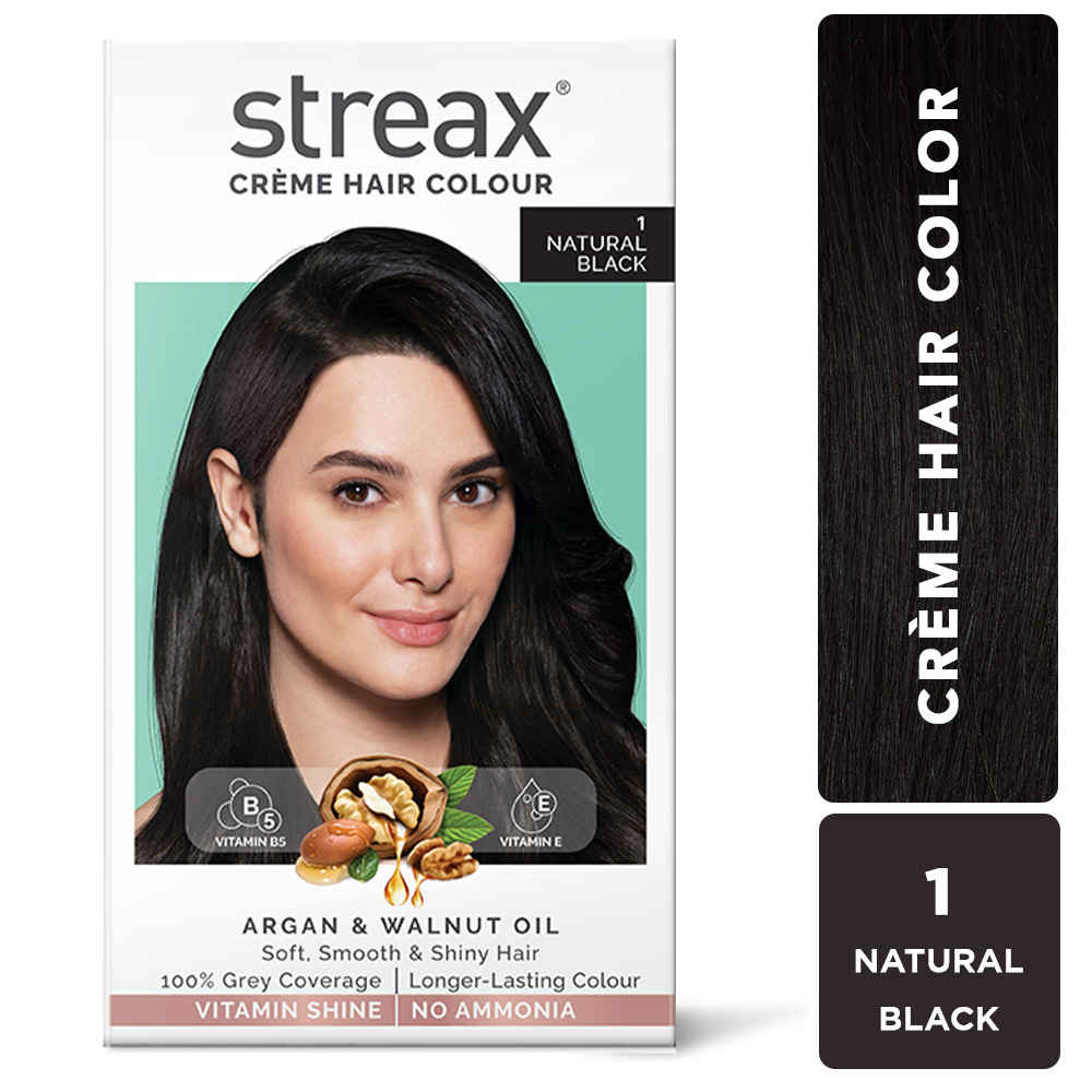 Buy Streax Hair Colour - Natural Black 1 (120 ml) - Purplle