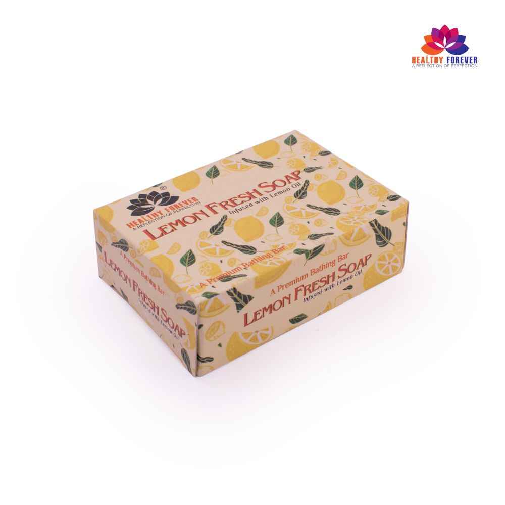 Buy Healthy Forever Homemade Lemon Fresh Soap with 100% herbal and pure ingredients for Sun tan 120 gm - Purplle