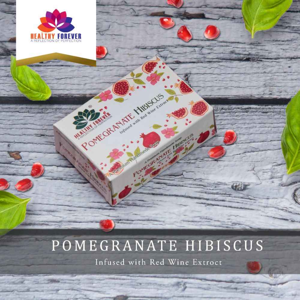 Buy Healthy Forever Sulphate Parabens free Pomegranate Hibiscus Red Wine Soap for Skin Whitening 120 g - Purplle