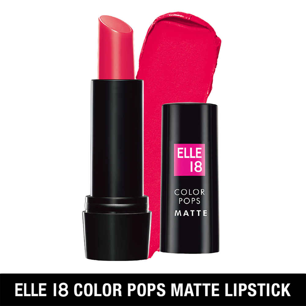 Buy Elle18 Color Pops Matte Lipstick P212 Fiery Pink (4.3 gm) - Purplle