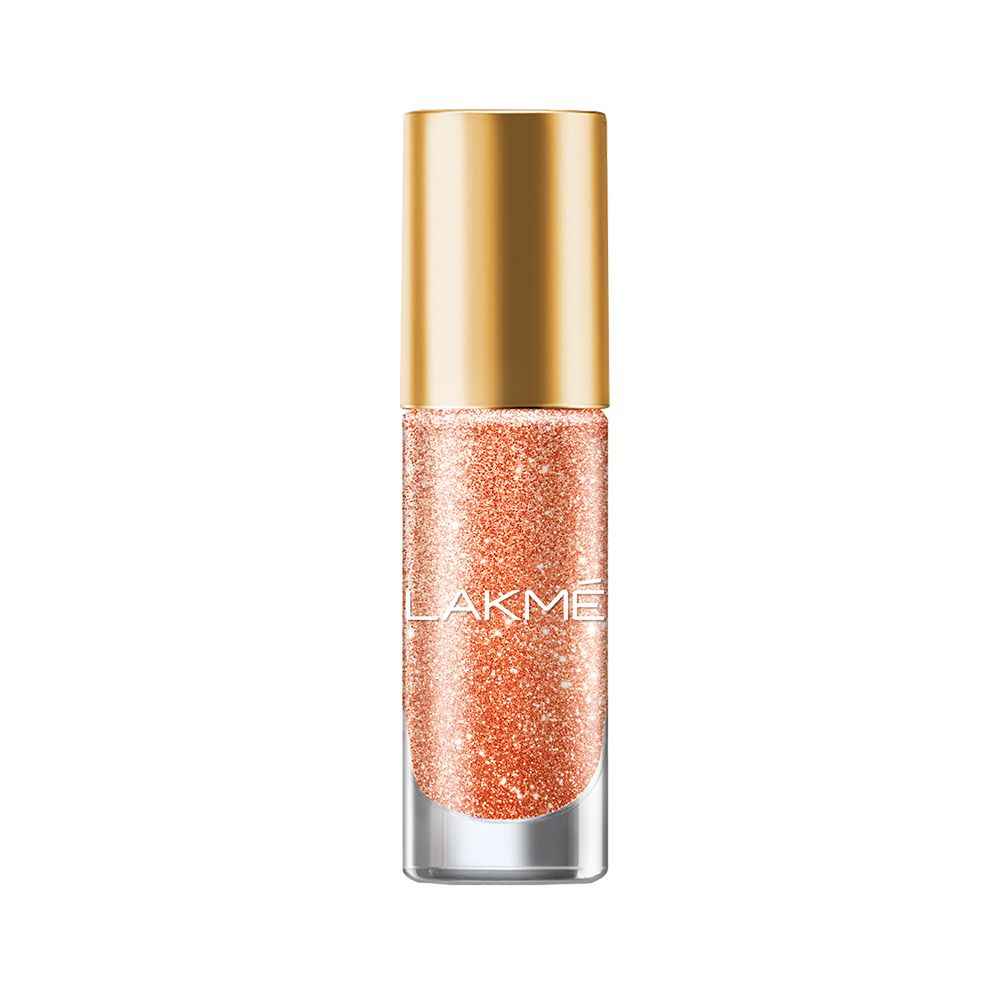 Buy Lakme Glitterati Collection Nail Paint Electric Peach 6 ml - Purplle