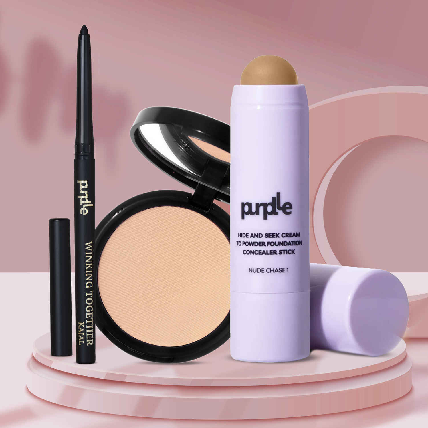 Buy Purplle Everyday Essentials Makeup Kit | Kajal | Foundation | Compact | - Purplle