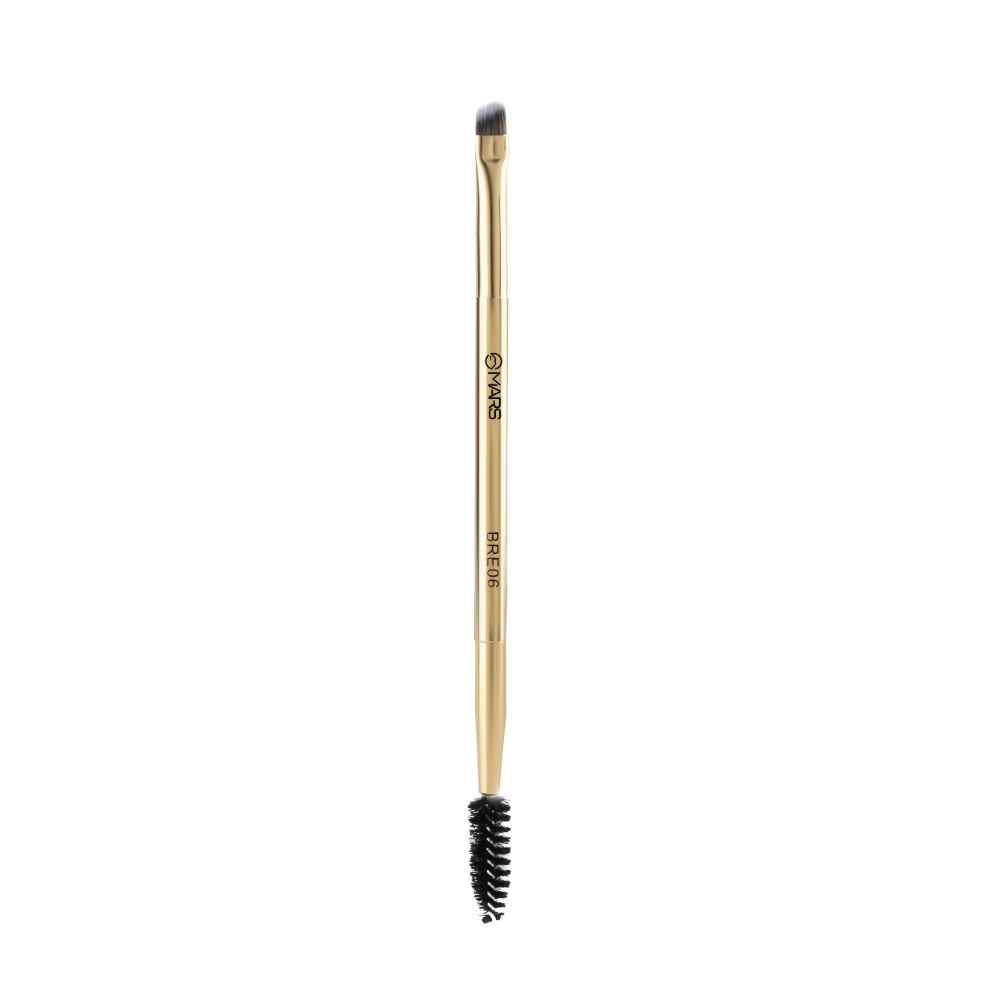 Buy MARS Artist's Arsenal Professional Angled Brush With Spoolie | Feather Soft Touch | Multi-Purpose Brush For Eyes | Precise Synthetic Bristles | Luxe Packaging Makeup Brush (Golden) - Purplle