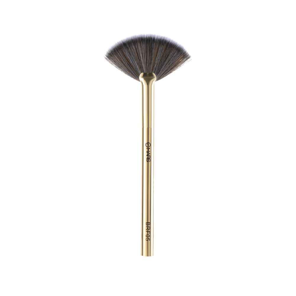 Buy MARS Artist's Arsenal Professional Fan Brush For Face Highlighting | Precise Synthetic Brushes | Feather Soft Touch | Perfect For Highlighting | Luxe Packaging Makeup Brush (Golden) - Purplle