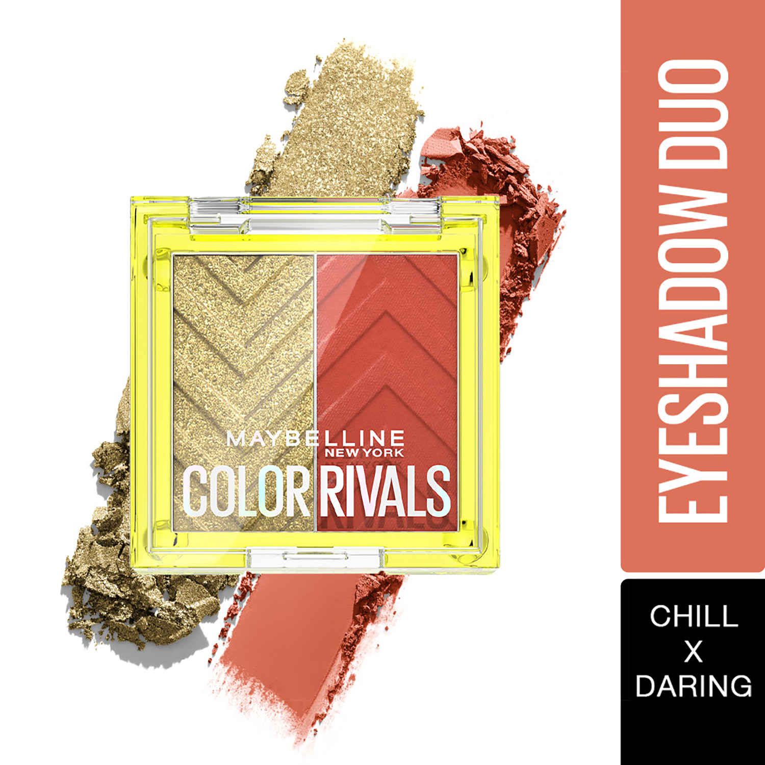 Buy Maybelline New York Color Rivals Pigmented Eyeshadow Palette, Long lasting, Sweatproof, Waterproof, Matte, Shimmer, Chill x Daring, 3 gm - Purplle