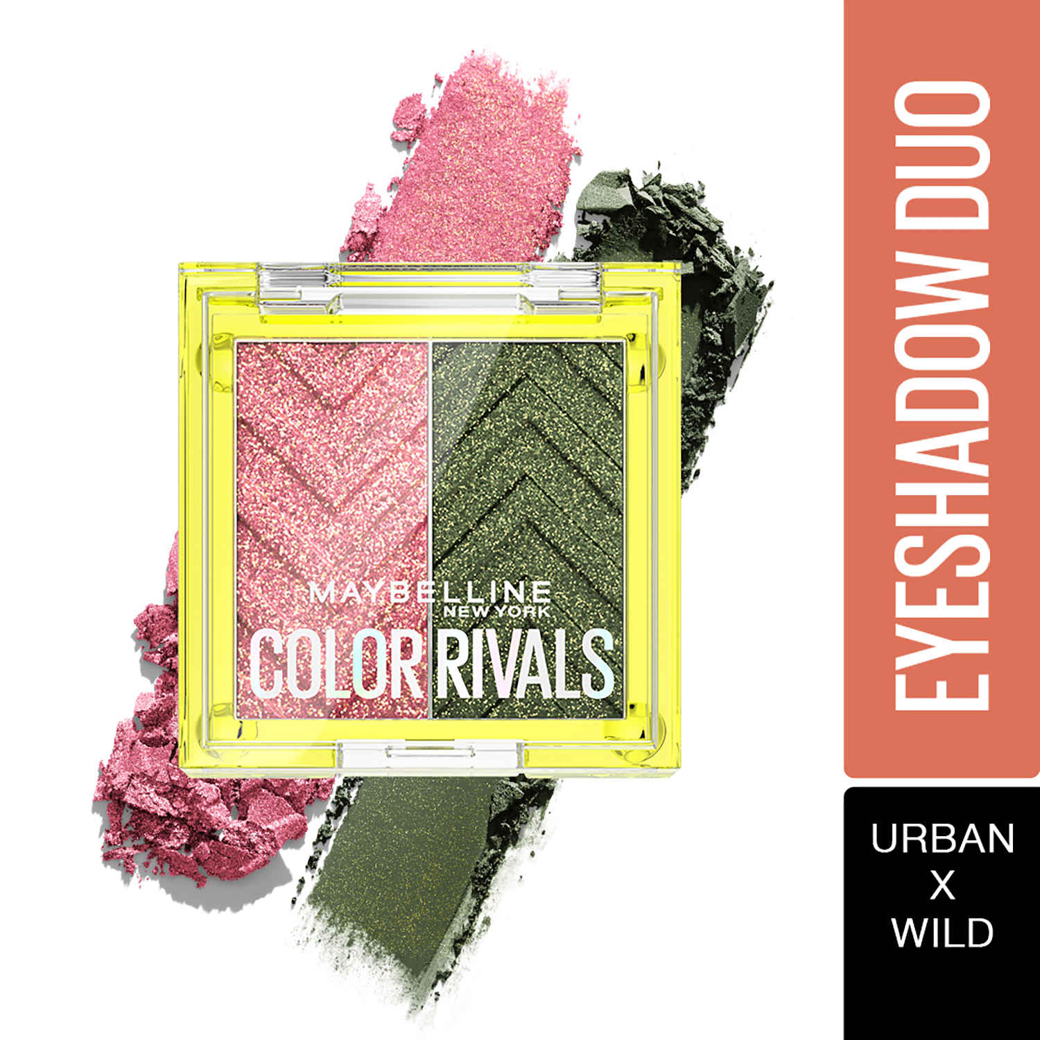 Buy Maybelline New York Color Rivals Pigmented Eyeshadow Palette, Long lasting, Sweatproof, Waterproof, Shimmer, Urban x Wild, 3 gm - Purplle