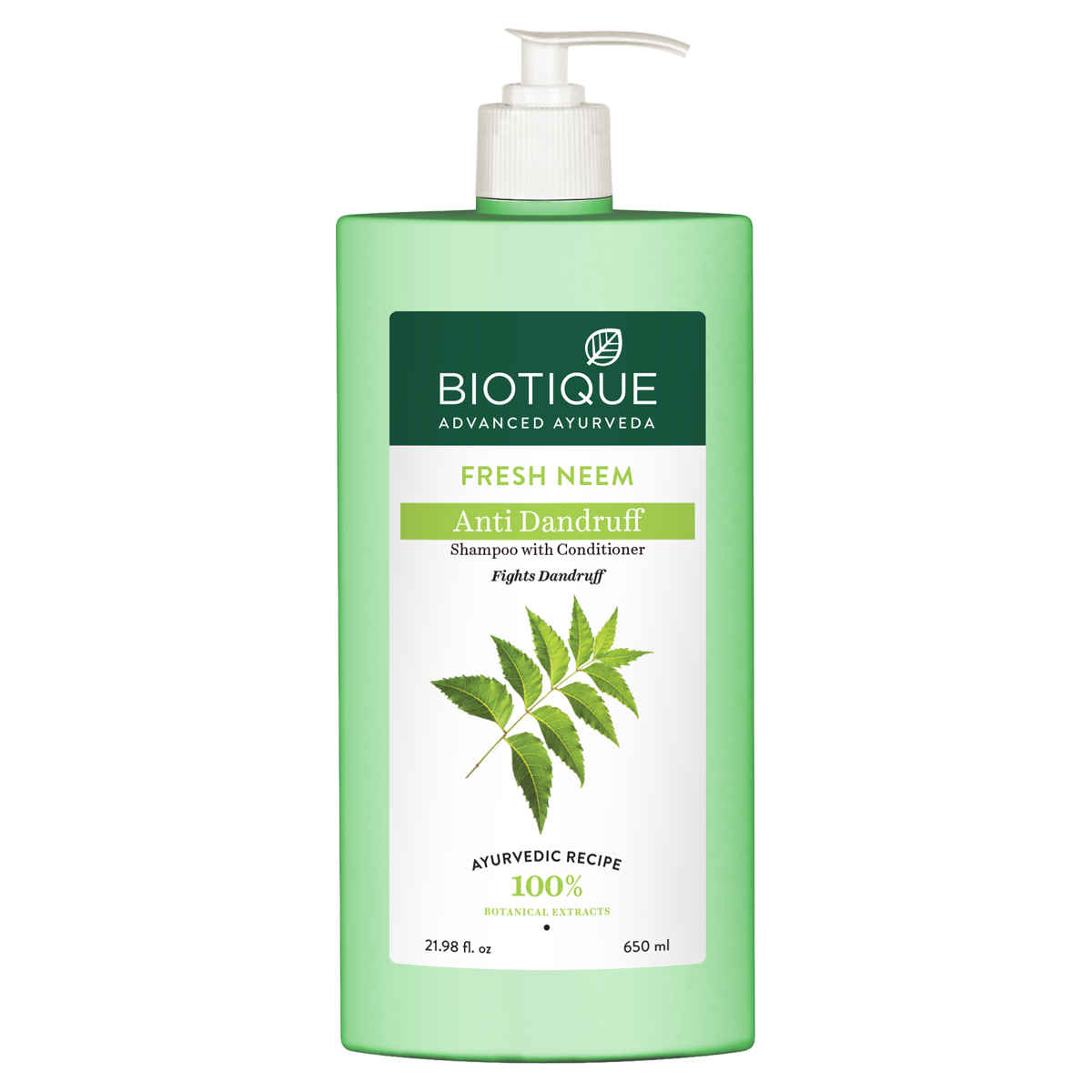 Buy Biotique Fresh Neem Anti-Dandruff Shampoo & Conditioner (650 ml) - Purplle