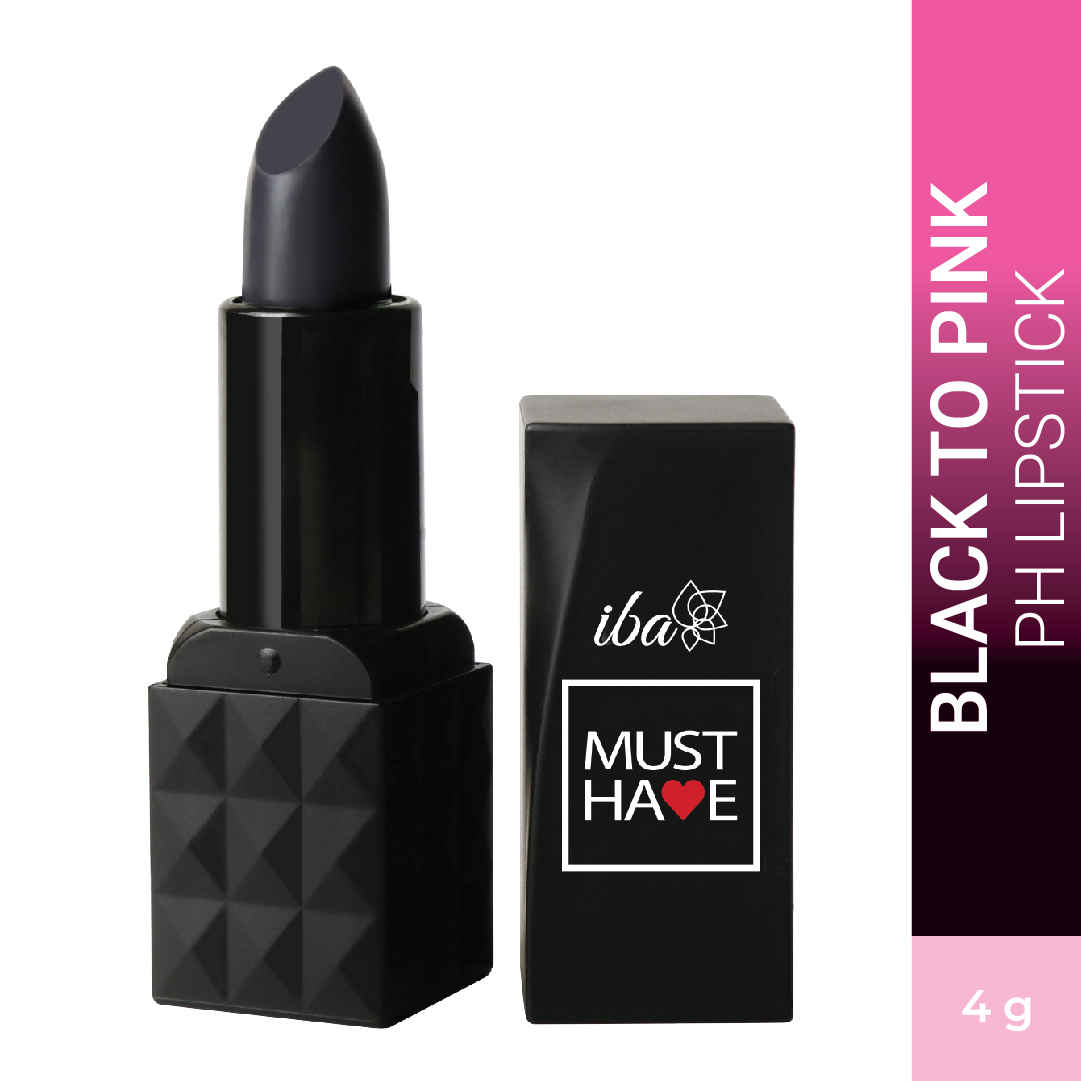 Buy Iba Must Have Black to Pink PH Lipstick,A 4 gmA | Moisturizing & Long Lasting | Glossy Finish | Enriched with Vitamin E and Argan Oil | 100% Natural, Vegan & Cruelty-Free - Purplle