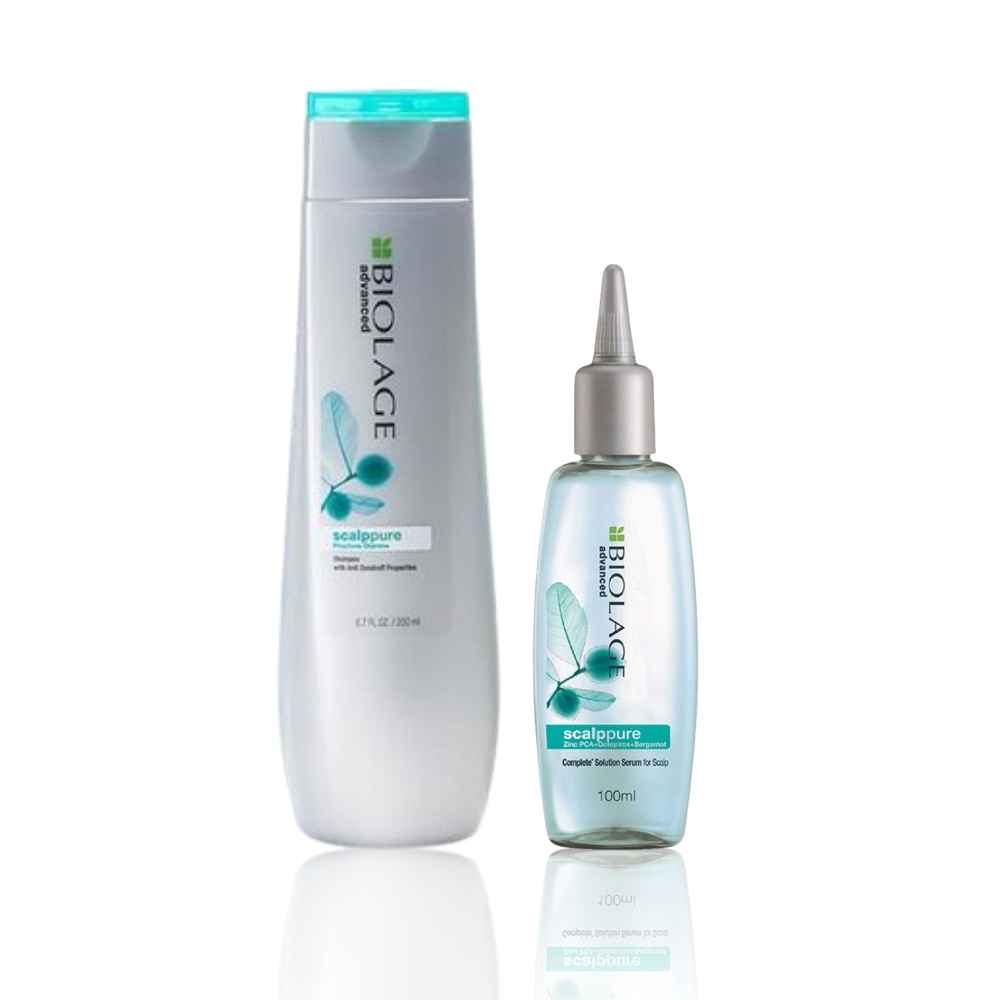 Buy BIOLAGE Advanced Scalppure Shampoo 200 ml + BIOLAGE Scalppure Serum (400 ml+100 ml) - Purplle