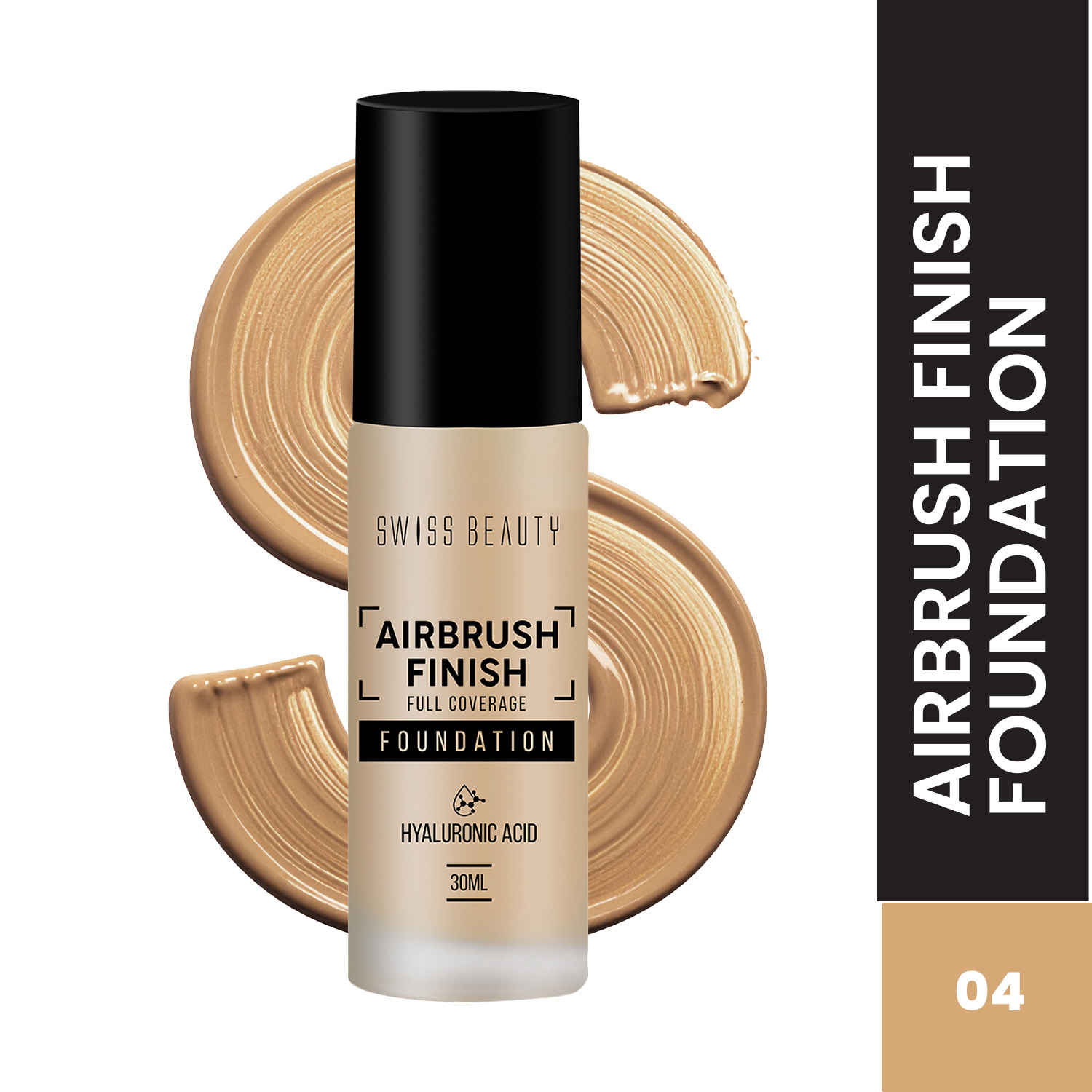 Buy Swiss Beauty Airbrush Finish Full Coverage Foundation -4 Golden Beige (30 ml) - Purplle